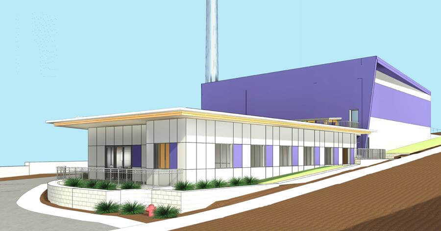 Rendering of the new public safety building